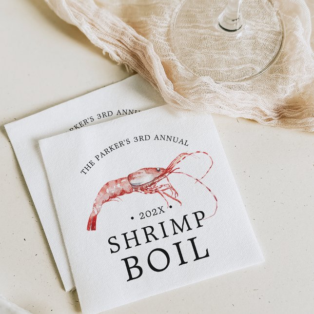 Shrimp Boil | Seafood Themed Party Napkin (Creator Uploaded)
