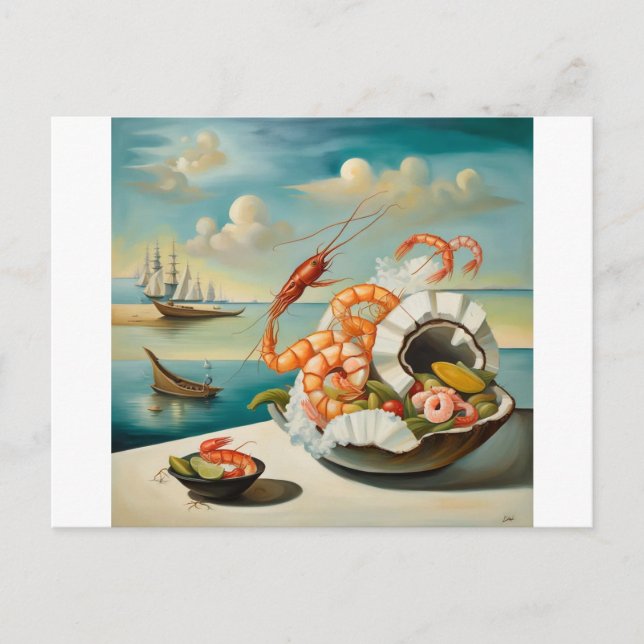 Shrimp Coconut Salad Postcard (Front)