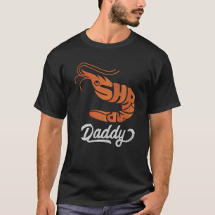 Shrimp Daddy Retro Vintage Orange Shrimp Aquarium  T-Shirt