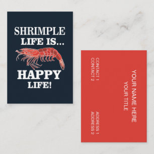 Shrimp Fish Seafood Restaurant Shrimp Business Card