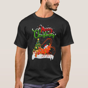 Shrimp Fish Xmas Decorations Santa Shrimp Christm T-Shirt