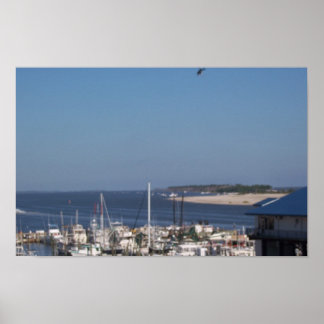 Shrimp Fleet in Port on Mississippi Gulf Coast Poster