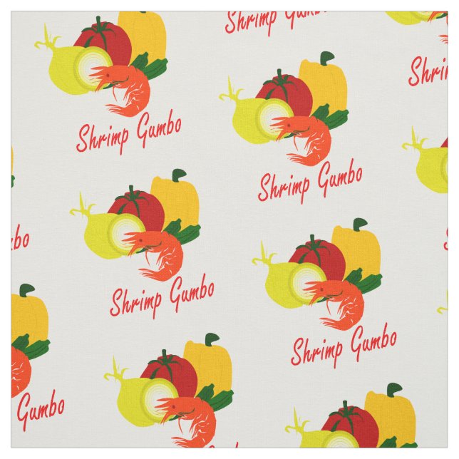 Shrimp Gumbo Fabric (Swatch)