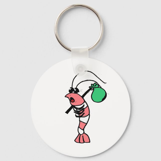 Shrimp Hobo Key Ring (Front)