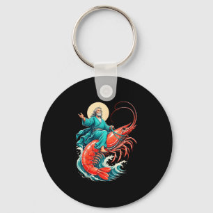 Shrimp jesus  key ring