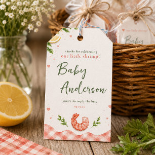 Shrimp on the Bar-B Baby Shower Favour Tag