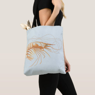 Shrimp or Prawn, Vintage Marine Life Ocean Animals Tote Bag