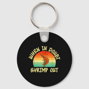 Shrimp Out Jiu-Jitsu Retro Brazilian BJJ Key Ring