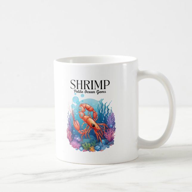 Shrimp: Petite Ocean Gems Coffee Mug (Right)