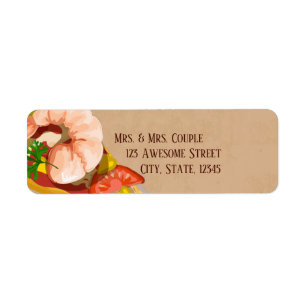 Shrimp Pizza Address Return Address Label