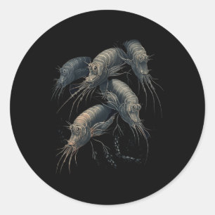 Shrimp Prawn Cocktail Glass Classic Round Sticker