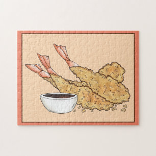 Shrimp Prawn Ebi Tempura Japanese Cuisine Food Jigsaw Puzzle
