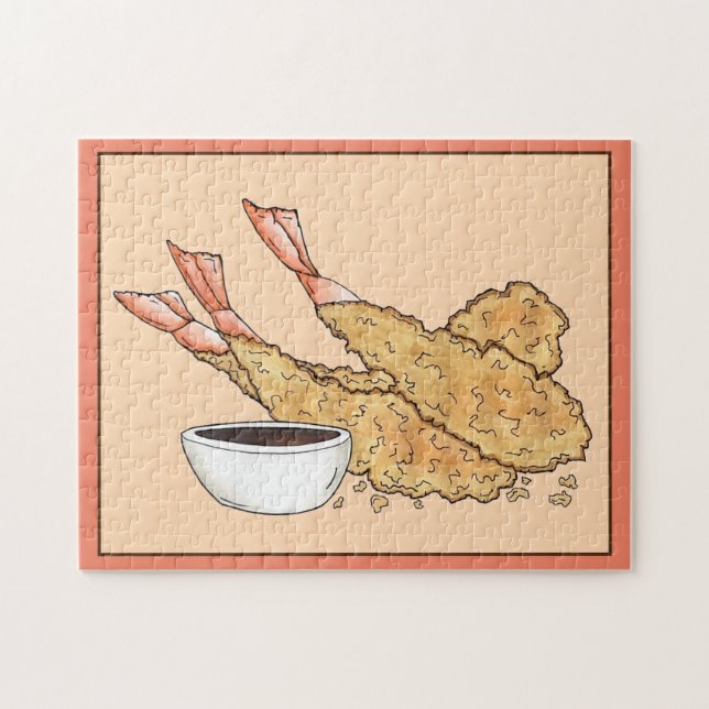 Shrimp Prawn Ebi Tempura Japanese Cuisine Food Jigsaw Puzzle (Horizontal)
