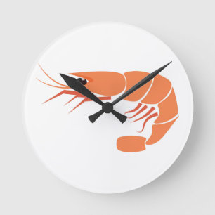 Shrimp Round Clock