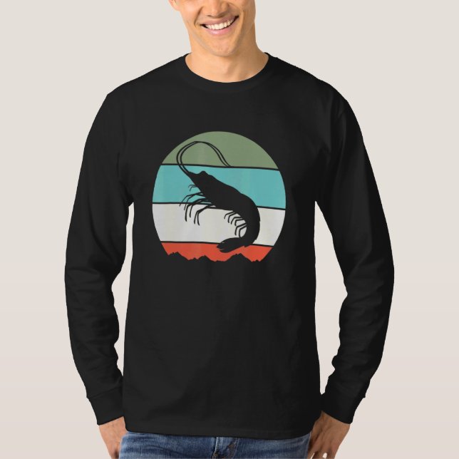 Shrimp Seafood Vintage Shellfish Shrimp Tee (Front)