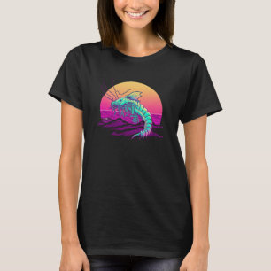 Shrimp Synthwave 80s Retrowave Aesthetic T-Shirt