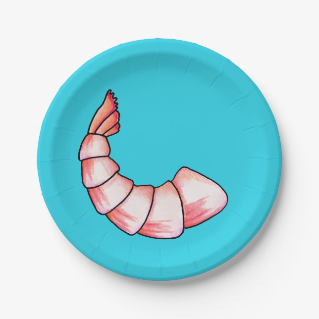 Shrimp tail paper plate (Front)