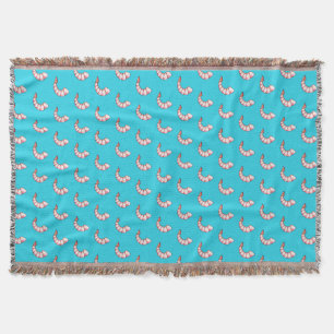 Shrimp tail throw blanket