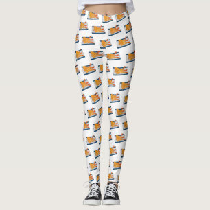 Shrimp tempura cartoon illustration leggings