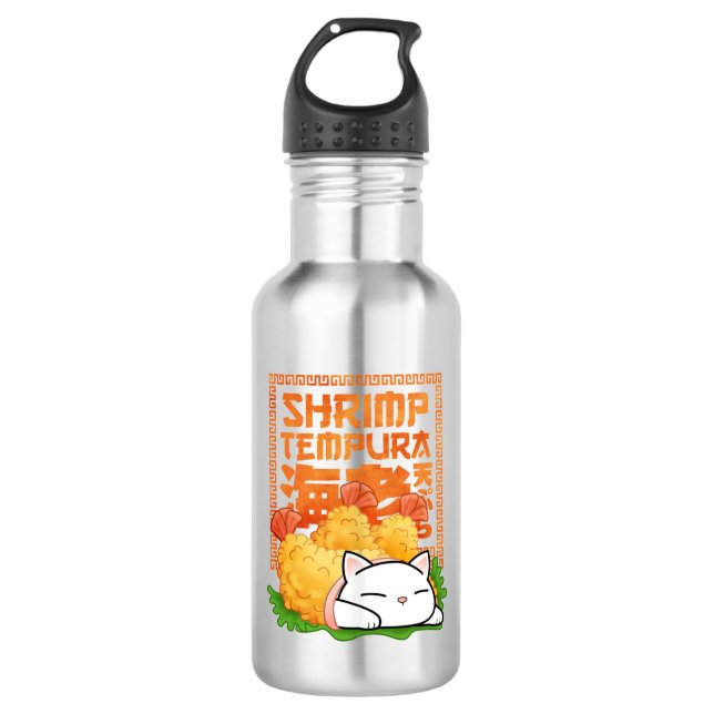 Shrimp Tempura Cat 532 Ml Water Bottle (Front)