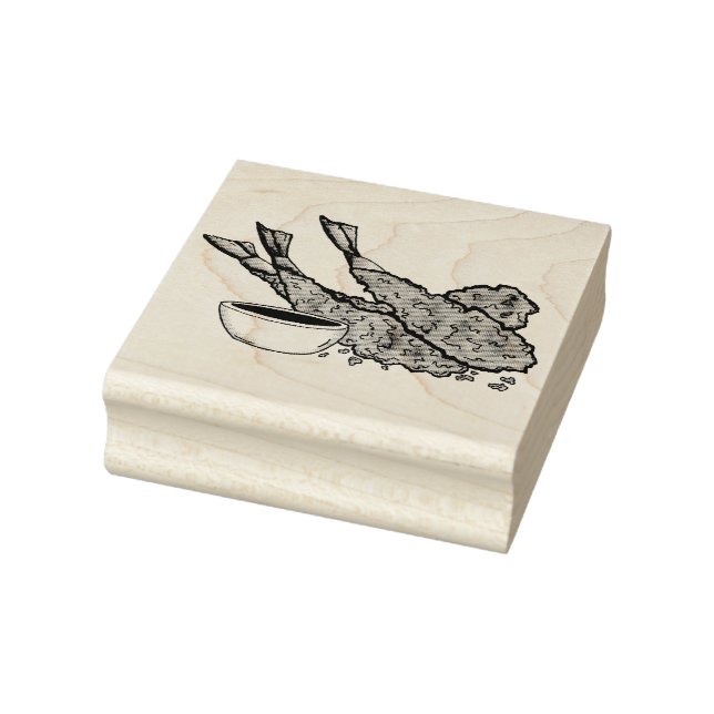 Shrimp Tempura Japanese Restaurant Food Rubber Stamp (Stamp)