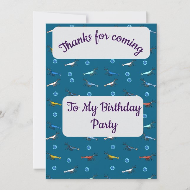 Shrimp Thank you Card (Front)