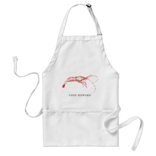 Shrimp Themed | Chef Name Standard Apron (Front)