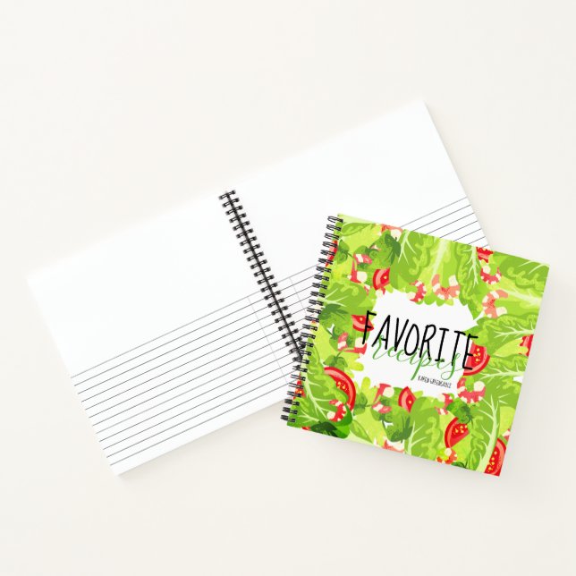 Shrimp tomato salad personalised recipe cookbook notebook (Inside)