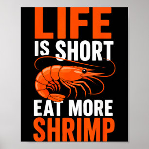 Shrimping cajun shrimps seafood market poster
