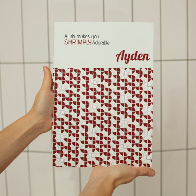 SHRIMPLY Adorable Retro Red White Nursery Custom Poster (Creator Uploaded)