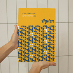 SHRIMPLY Cute Yellow Blue Nursery Custom Poster