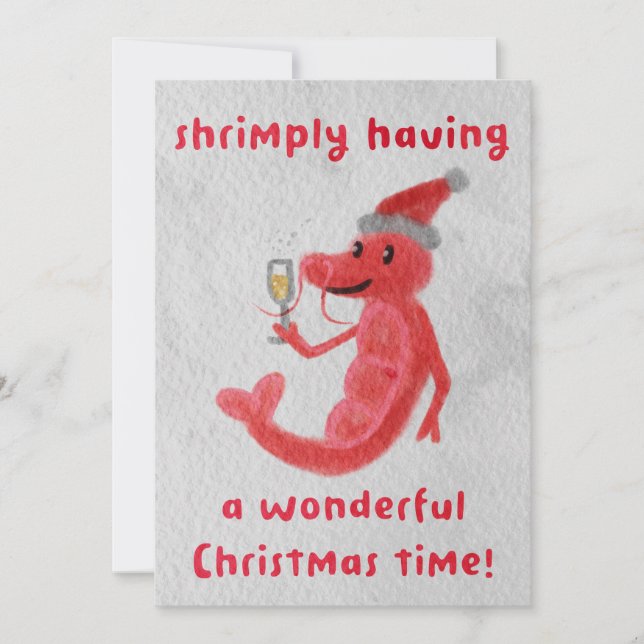 Shrimply having a wonderful Christmas Time! Holiday Card (Front)