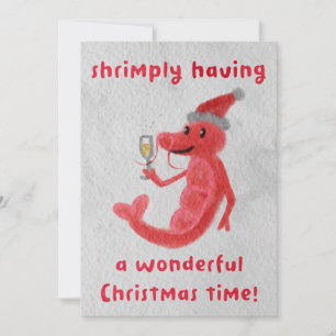 Shrimply having a wonderful Christmas Time! Holiday Card