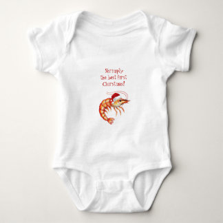 Shrimply the Best First Chrismas - Baby Bodysuit
