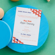 SHRIMPLY White Orange Pattern, Aqiqah Baby Shower