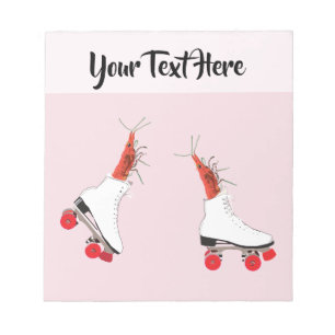 Shrimps, Roller Blades, Surreal Art  Notepad