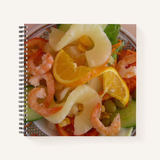 Shrimps Salad Food Notebook (Front)