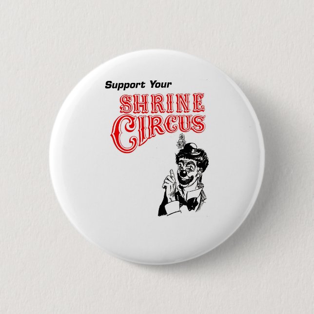 Shrine Circus Clown 6 Cm Round Badge (Front)