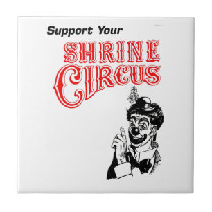 Shrine Circus Clown Ceramic Tile