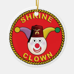 Shrine Clown Ceramic Ornament