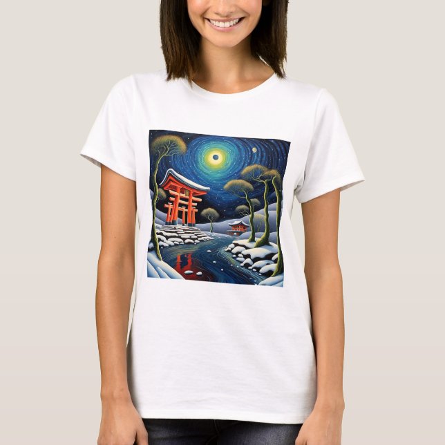 Shrine in winter 2 T-Shirt (Front)