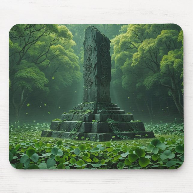 Shrine of the Clover Green Field Mouse Pad (Front)