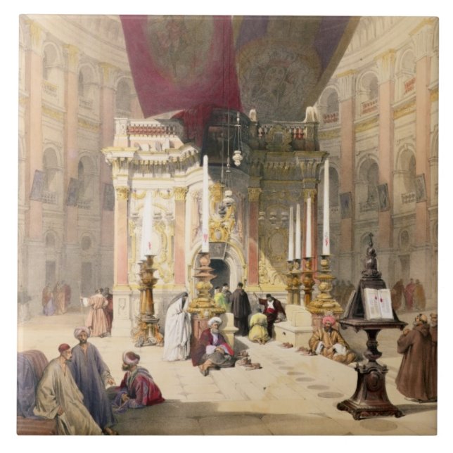 Shrine of the Holy Sepulchre, April 10th 1839, pla Tile (Front)