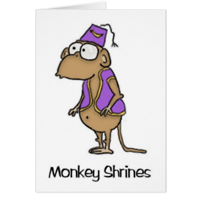 Shriner Monkey Card (Front)