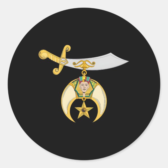 Shriner Shrine Noble Classic Round Sticker (Front)