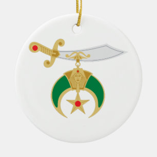 Shriner Sword Ceramic Ornament