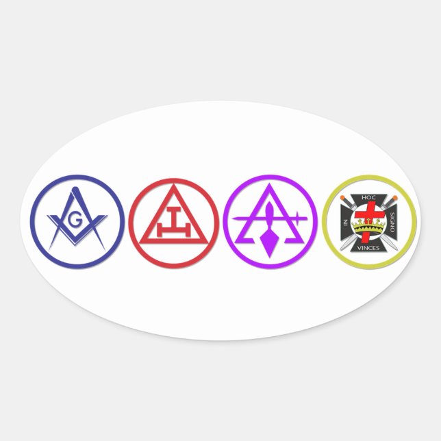 Shriners and Friends Edition Oval Sticker (Front)