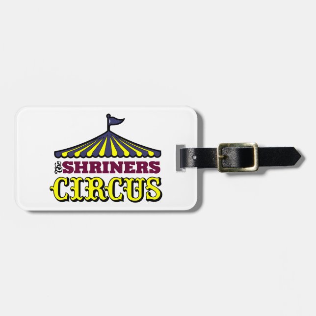 Shriners Circus Luggage Tag (Front Horizontal)