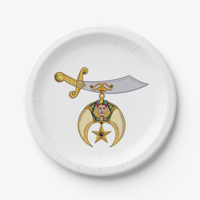 Shriners Paper Plate (Front)
