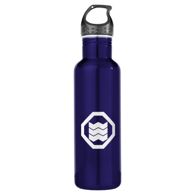 Shrinkage-shaped Kanji for three on tray 710 Ml Water Bottle (Front)